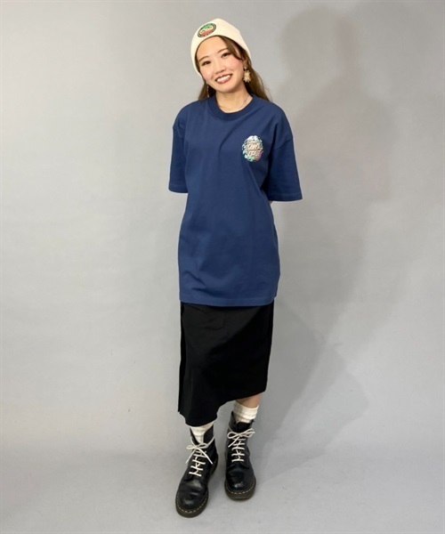 SANTA CRUZ サンタクルーズ SLASHER DOT S/S TEE 502231433 レディース 半袖 Tシャツ バックプリント KK1 C29(BL-M)