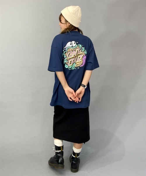 SANTA CRUZ サンタクルーズ SLASHER DOT S/S TEE 502231433 レディース 半袖 Tシャツ バックプリント KK1 C29(WT-M)