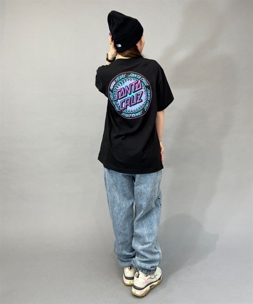 SANTA CRUZ サンタクルーズ INFINITE RINGED DOT S/S TEE 502231434 レディース 半袖 Tシャツ バックプリント KK1 C29(WT-M)