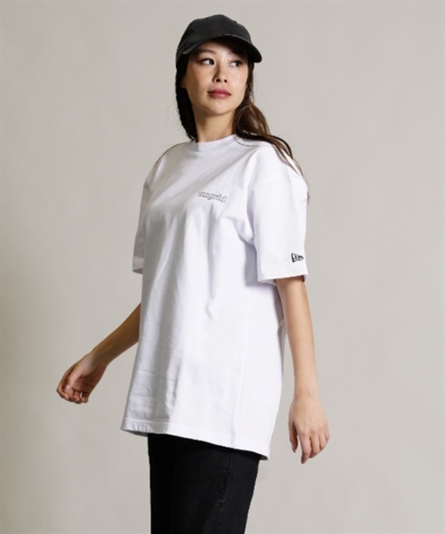 NEW ERA ニューエラ × Ungrid コラボレーション アングリッド ボックス 13557145 レディース 半袖 Tシャツ KK1 C9(WHT-M)