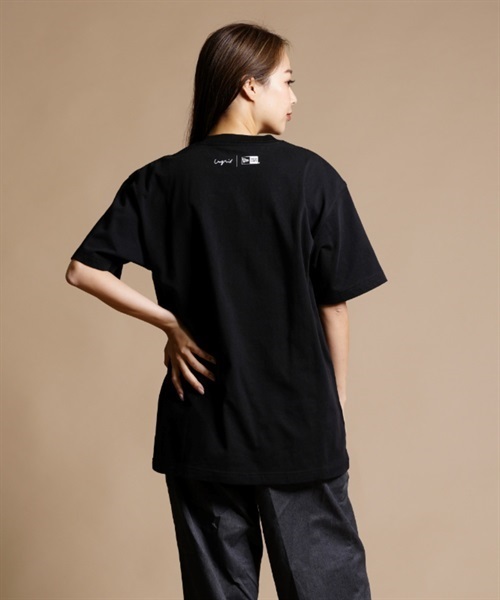 NEW ERA ニューエラ × UNGRID アングリット SS COTTON TEE UNGRID MULT 13557148 レディース 半袖 Tシャツ 限定 KK1 A23(BLK-M)