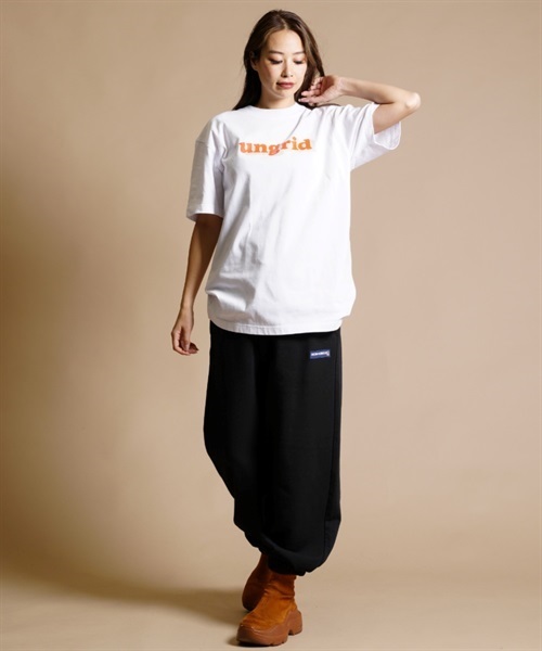 NEW ERA ニューエラ × UNGRID アングリット SS COTTON TEE UNGRID 2TONE 13557149 レディース 半袖 Tシャツ 限定 KK1 A23(WHT-M)