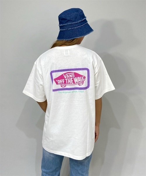 VANS バンズ 122H3010323 レディース 半袖 Tシャツ ムラサキスポーツ限定 KK1 B24(OFWHT-S)