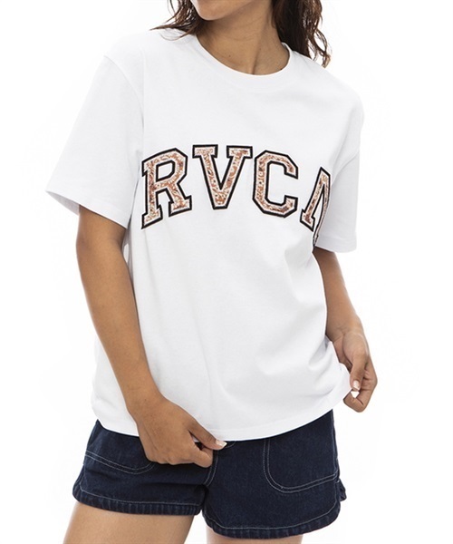 RVCA ルーカ ARCHED FLOWER RVCA T BD043-221 レディース 半袖 Tシャツ KK1 B28(WHT-S)