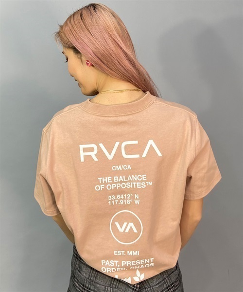 RVCA ルーカ SOUVENIR SHORT SLEEV BD043-P20 レディース 半袖 Tシャツ ムラサキスポーツ限定 KK1 B28(BLK-S)