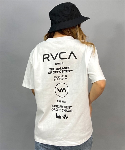 RVCA ルーカ SOUVENIR SHORT SLEEV BD043-P20 レディース 半袖 Tシャツ ムラサキスポーツ限定 KK1 B28(BLK-S)