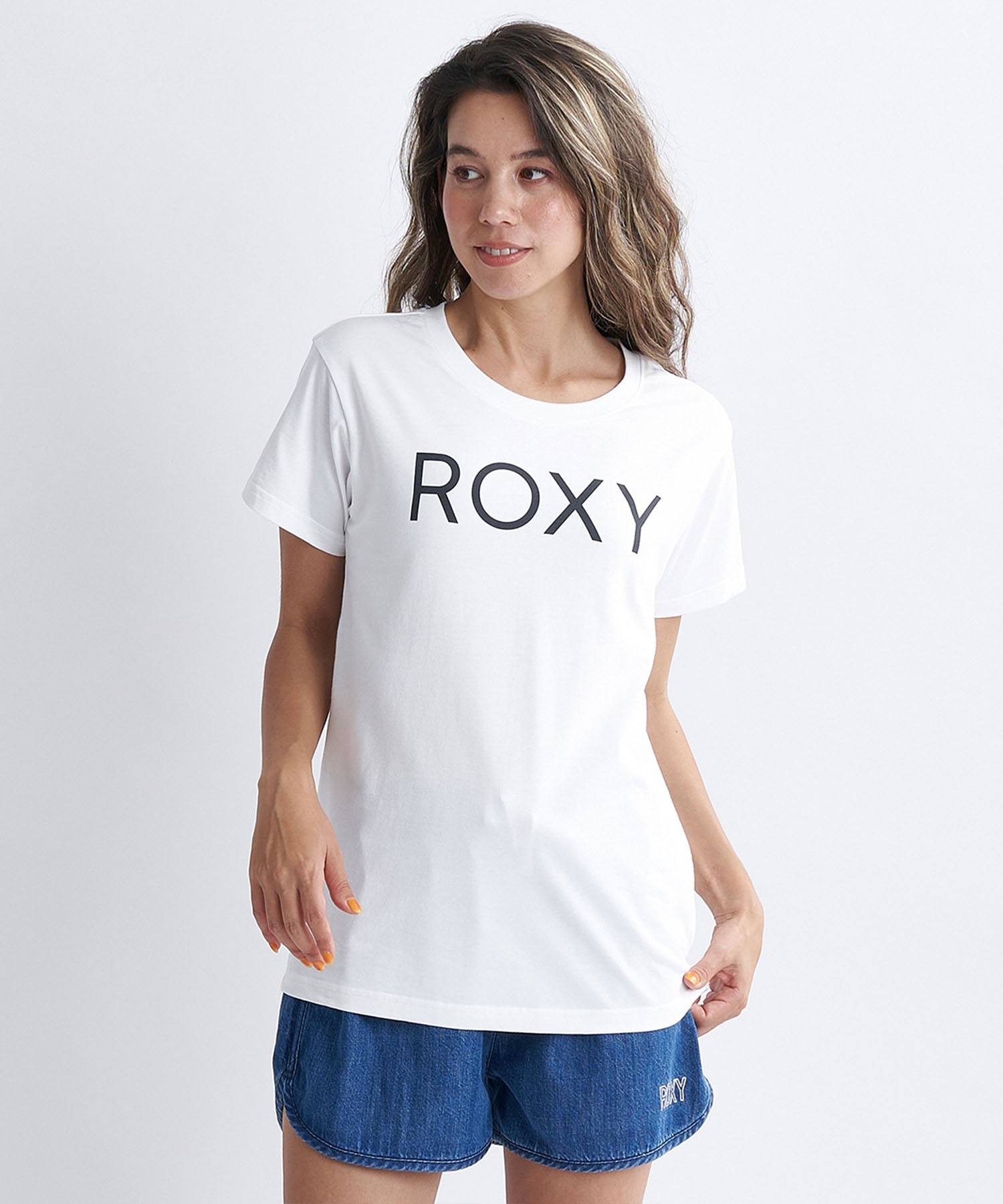 ROXY ロキシー スポーツ レディース 半袖 Tシャツ クルーネック RST241079(BLK-S)
