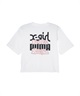 PUMA プーマ × X-GIRL エックスガール コラボ ウィメンズ グラフィック 半袖 Tシャツ レディース 624723(02-S)