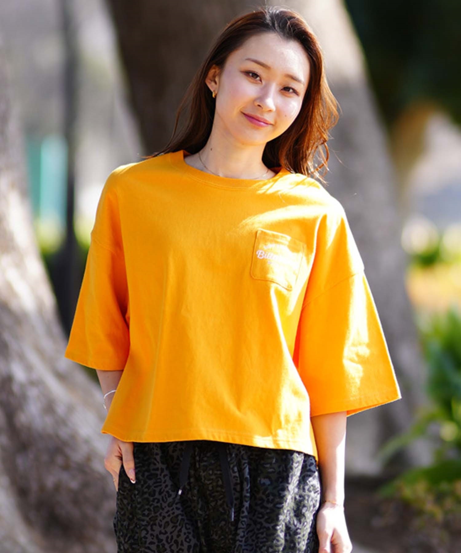 BILLABONG ビラボン ARCH LOGO CROPPED TEE レディース 半袖Tシャツ ルーズシルエット クロップド丈 BE013-204(PGA0-M)