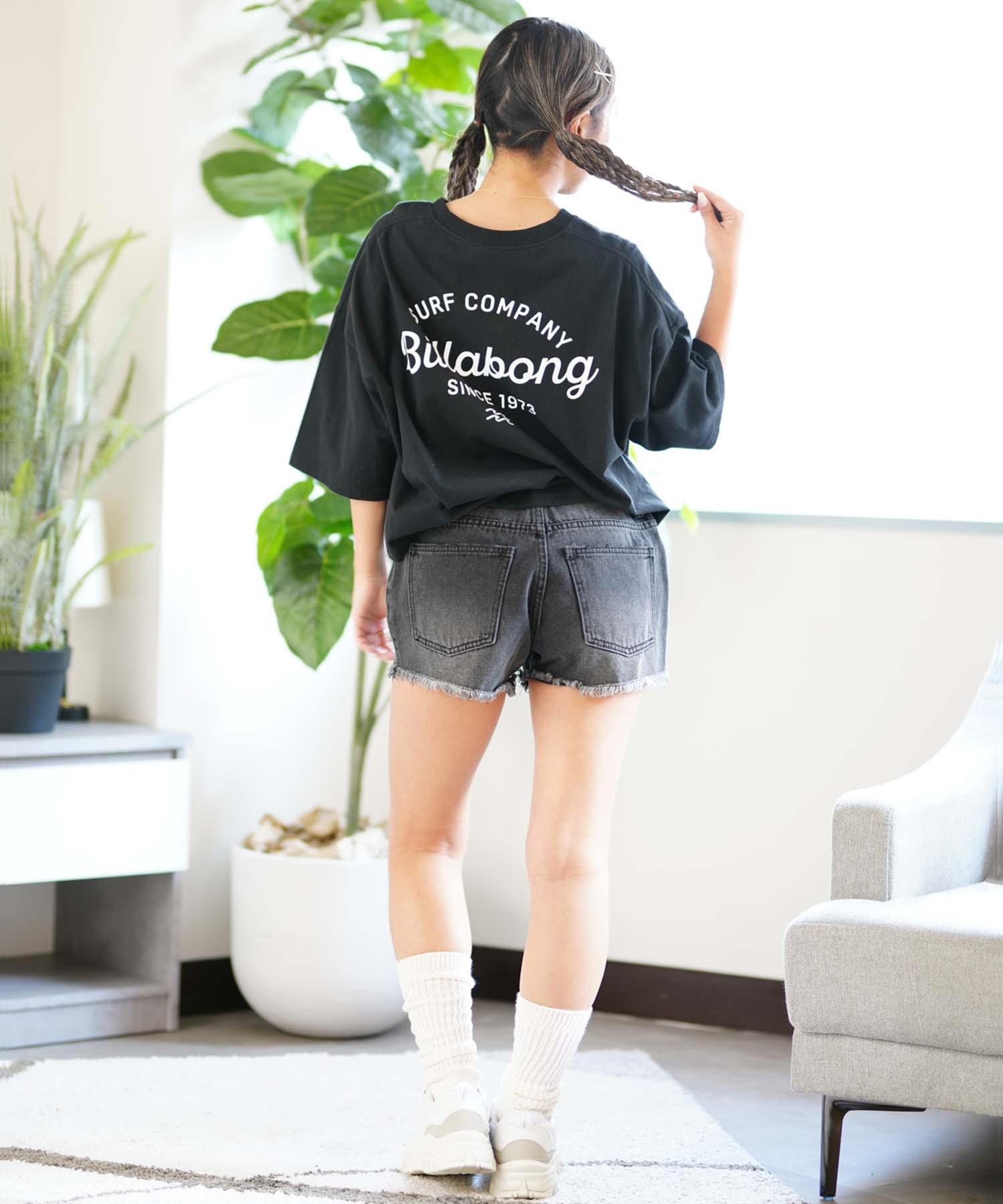 BILLABONG ビラボン ARCH LOGO CROPPED TEE レディース 半袖Tシャツ ルーズシルエット クロップド丈 BE013-204(PGA0-M)