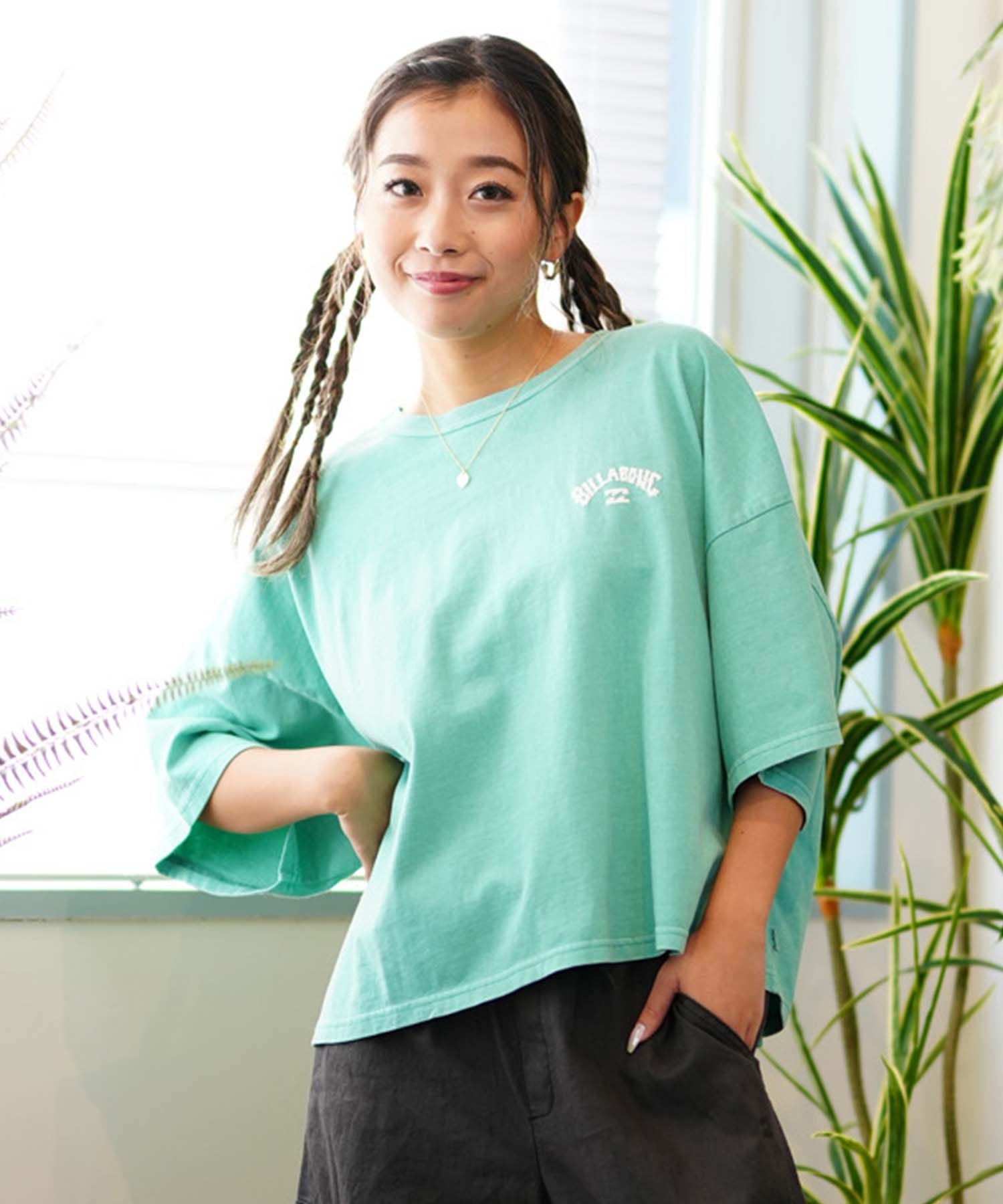 BILLABONG ビラボン ARCH LOGO WIDE LOOSE CROPED TEE BILLABONG ビラボン ARCH LOGO WIDE LOOSE CROPED TEE