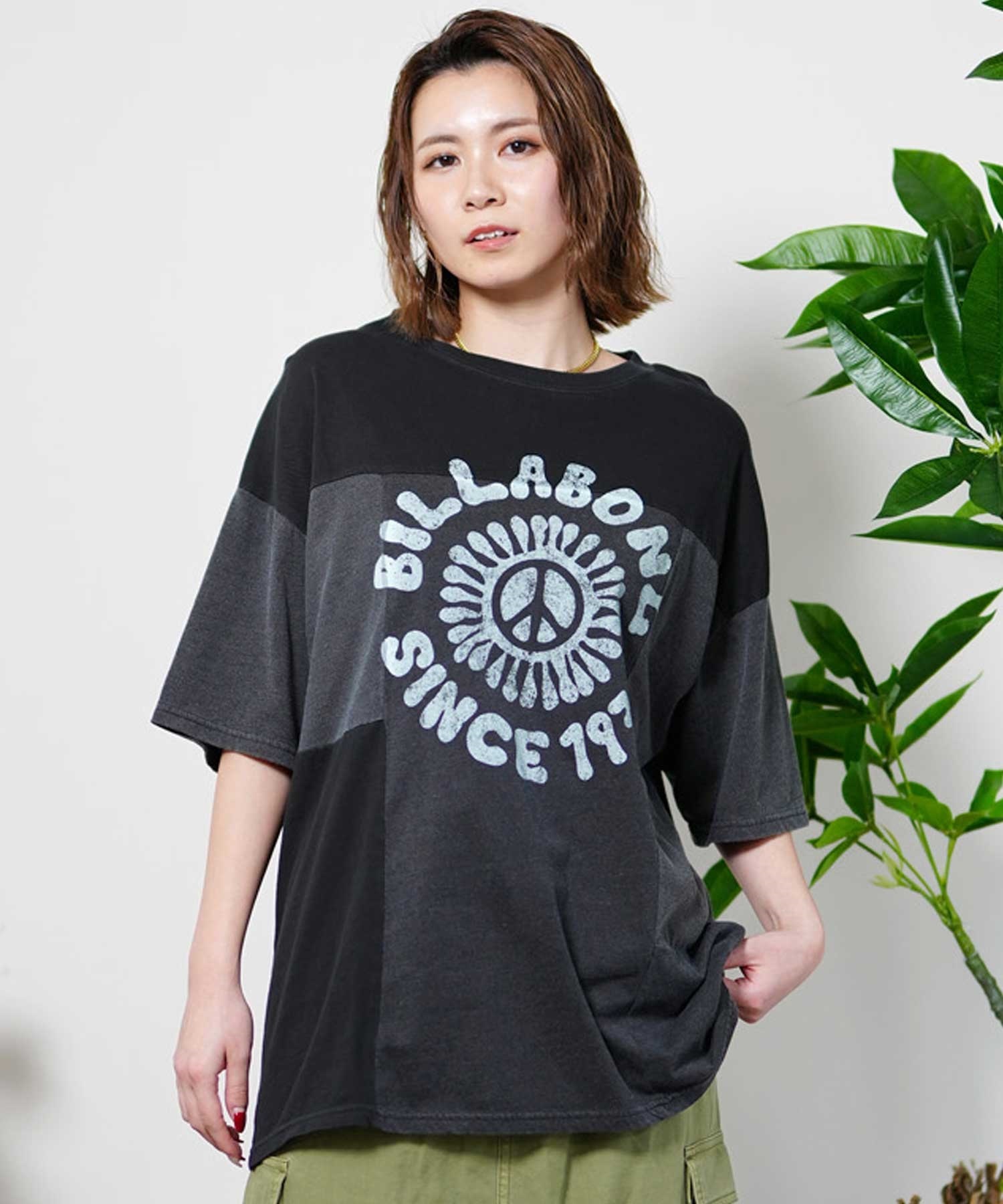 【クーポン対象】BILLABONG ビラボン BE013-213 レディース 半袖 Tシャツ ビックシルエット(GLC0-M)