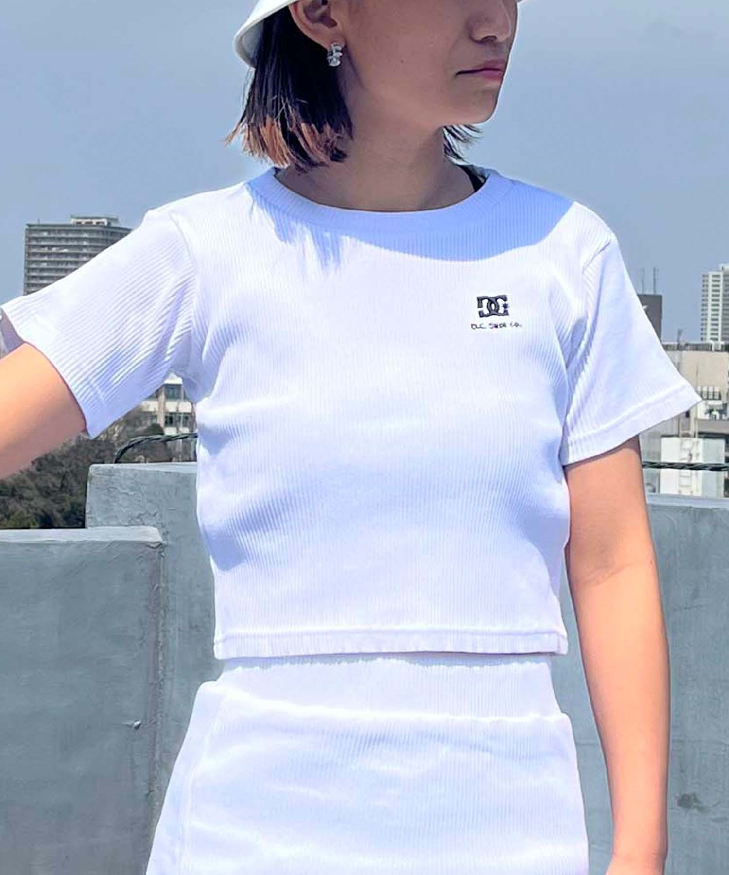 tシャツ ジョーゼット半袖T/WEB限定 レディース DC ディーシー レディース 半袖 Tシャツ ショート丈 クロップド