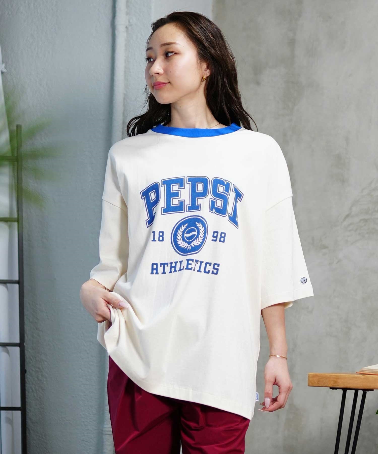 DISCUS ATHLETIC ディスカスアスレチック DISCUS×PEPSI プリントレディース 半袖 Tシャツ 4287-1977 ムラサキスポーツ限定(99INB-FREE)