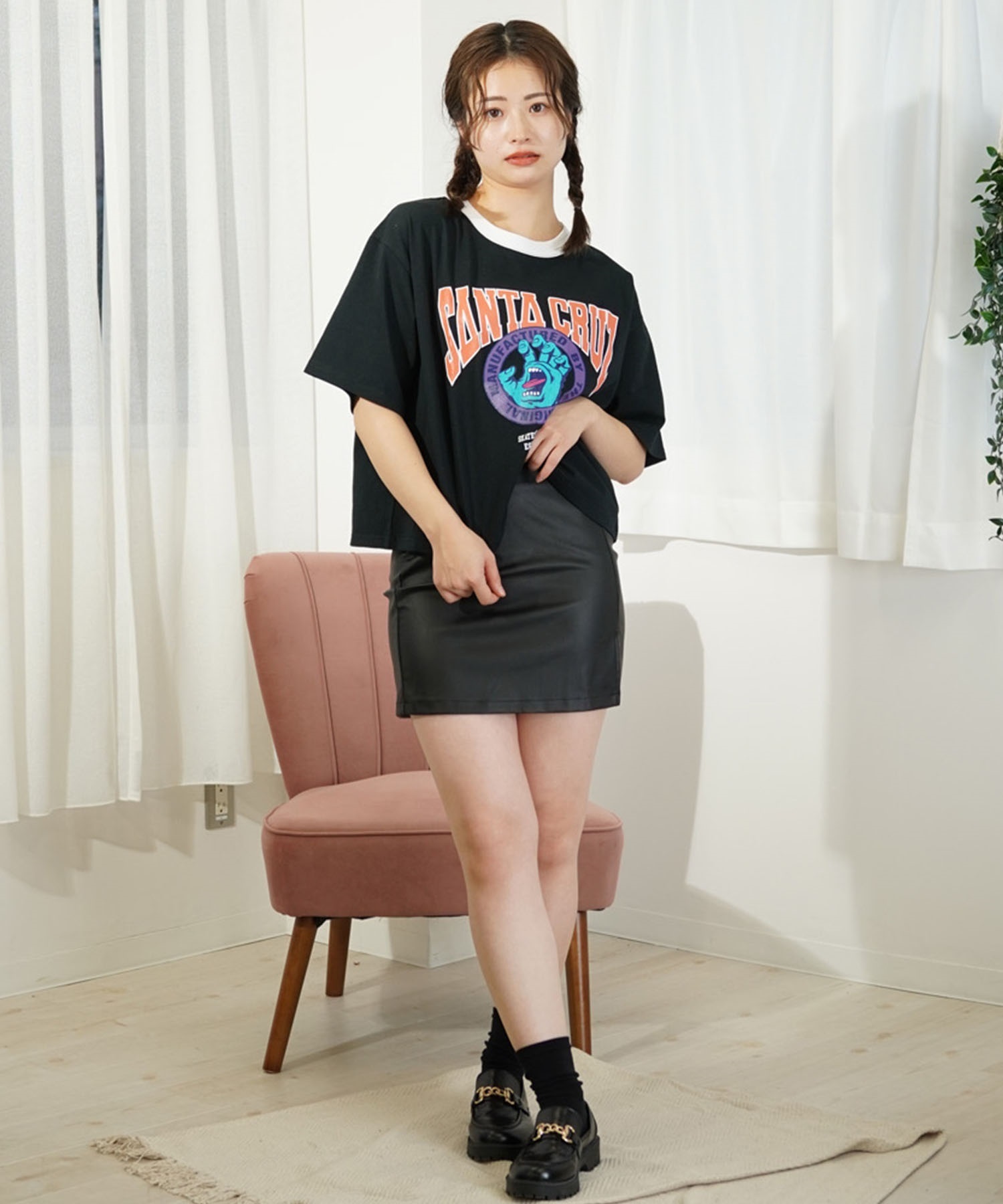 SANTACRUZ サンタクルーズ Bridge Strip Hand Cropped Tee