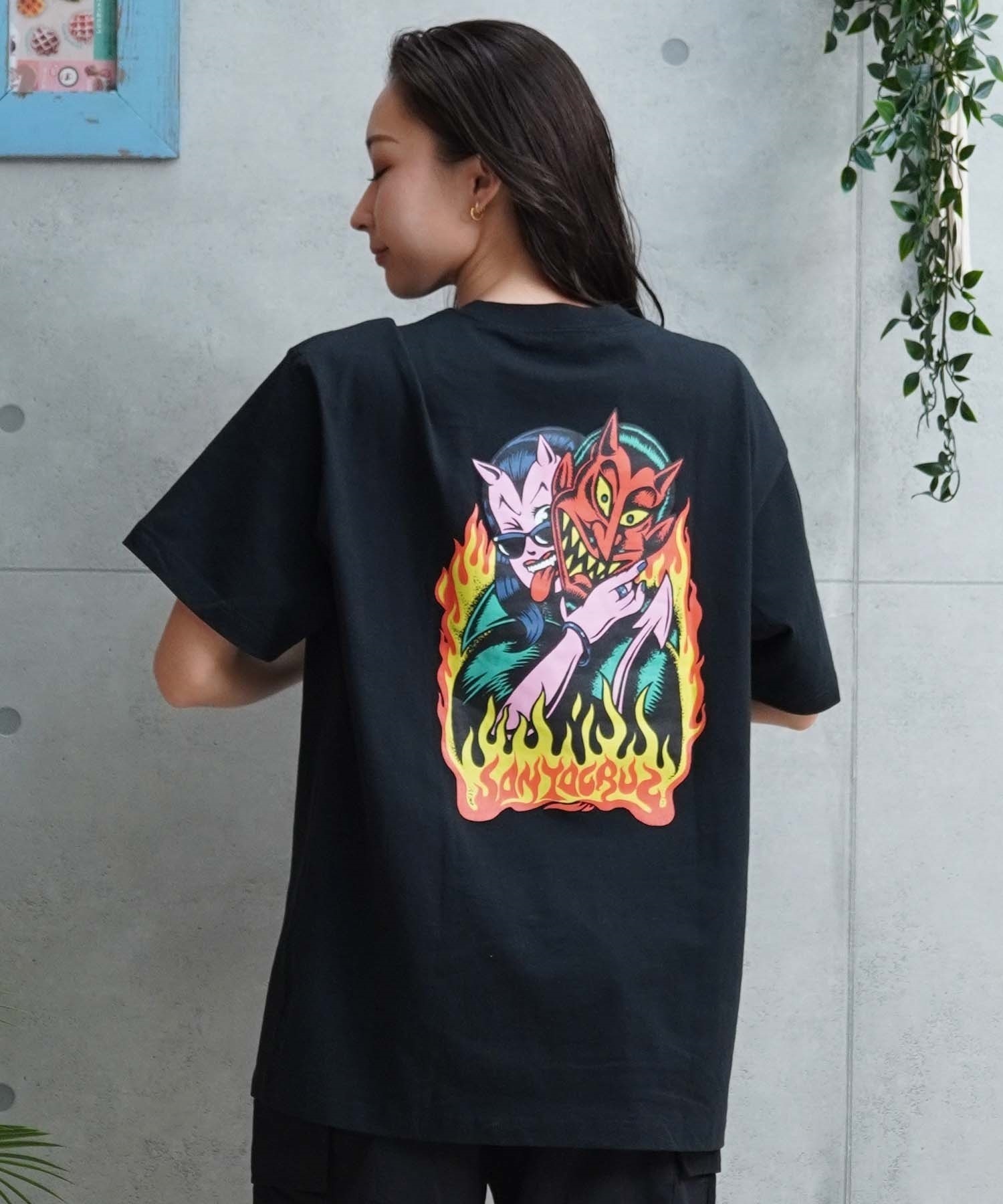 【マトメガイ対象】SANTACRUZ サンタクルーズ Delfino Devil Mask Tee レディース 半袖Tシャツ ムラサキスポーツ別注 502241439(WHITE-M)