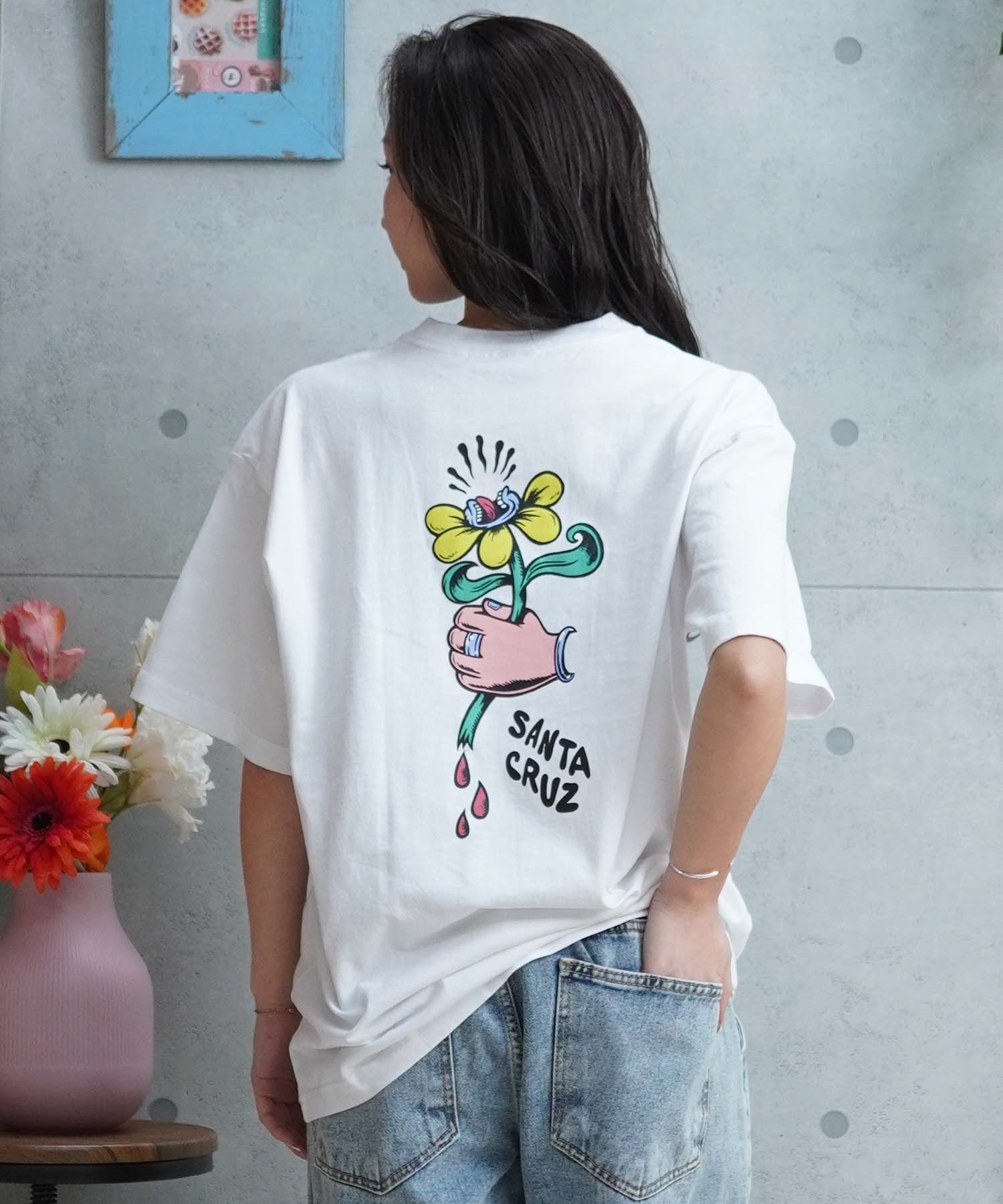 【マトメガイ対象】SANTACRUZ サンタクルーズ Delfino Flower Tee レディース 半袖Tシャツ ムラサキスポーツ別注 502241440(OFFBK-M)