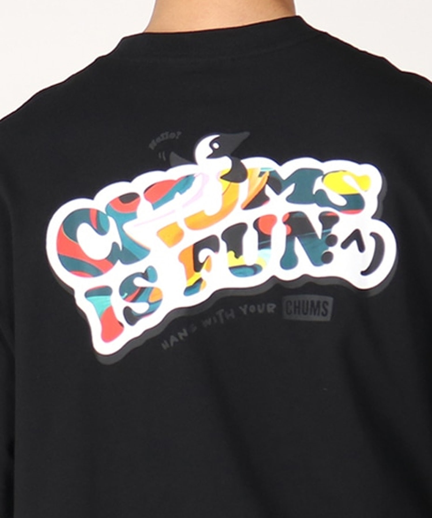 CHUMS チャムス Oversized CHUMS IS FUN T-Shirt レディース Tシャツ バックプリント DESI CH11-2357(W001-M)