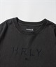 Hurley ハーレー レディース Tシャツ 半袖 ショート丈 クロップ丈 ロゴ プリント シンプル ヘビーウェイト WSS2421020(WHT-M)