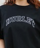 Hurley ハーレー レディース Tシャツ 半袖 ショート丈 クロップ丈 アーチロゴ プリント ヘビーウェイト WSS2421021(BLKT-M)