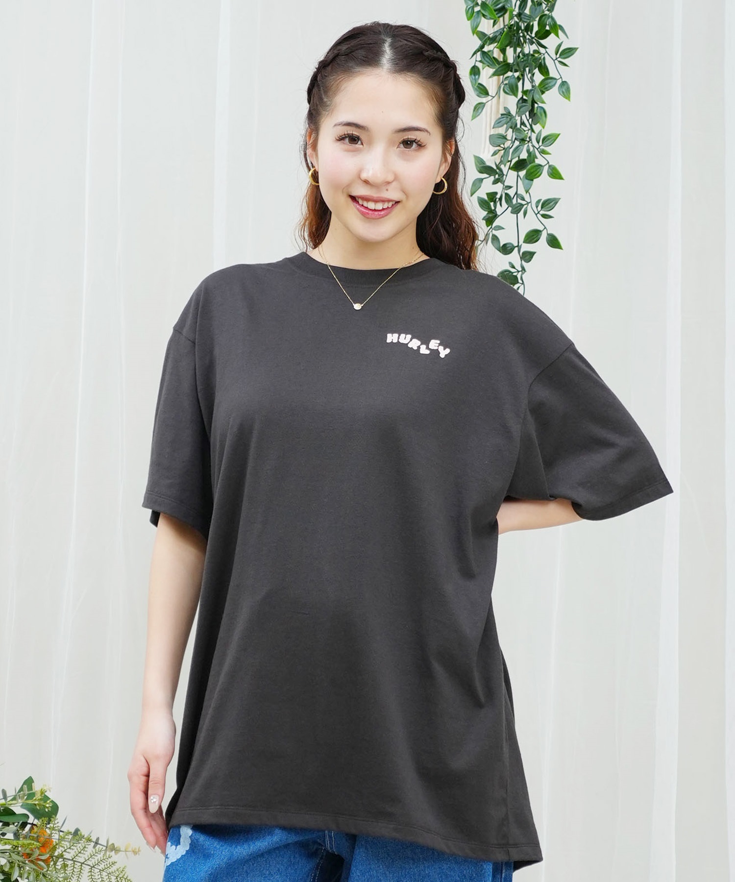 Hurley ハーレー レディース Tシャツ 半袖 バックプリント フォトT オーバーサイズ 吸汗速乾 WSS2421023(AGHT-FREE)