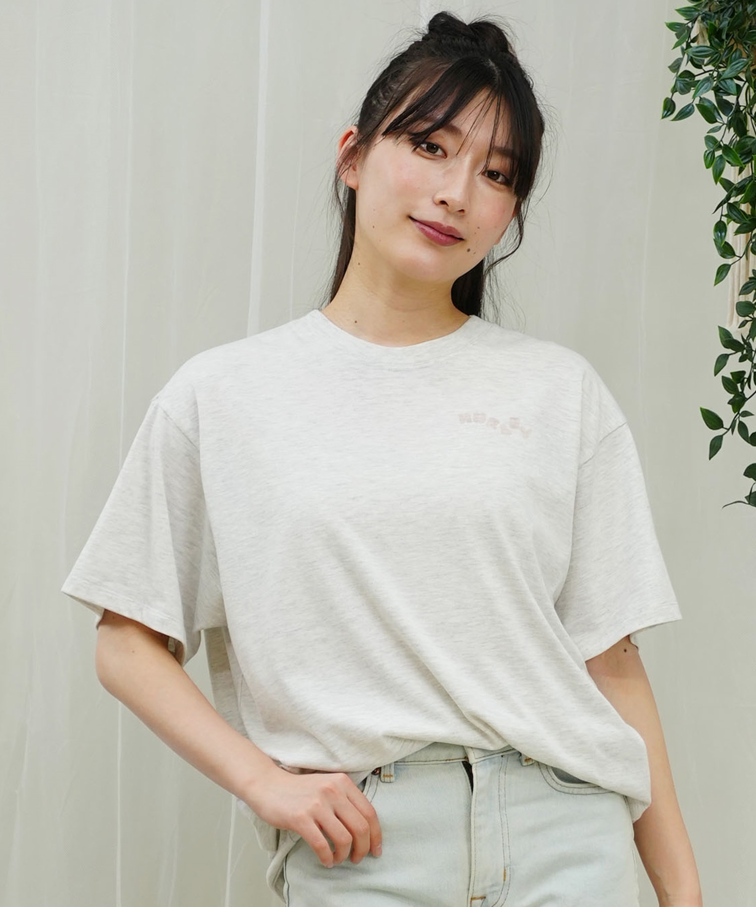 Hurley ハーレー レディース Tシャツ 半袖 バックプリント フォトT オーバーサイズ 吸汗速乾 WSS2421023(AGHT-FREE)