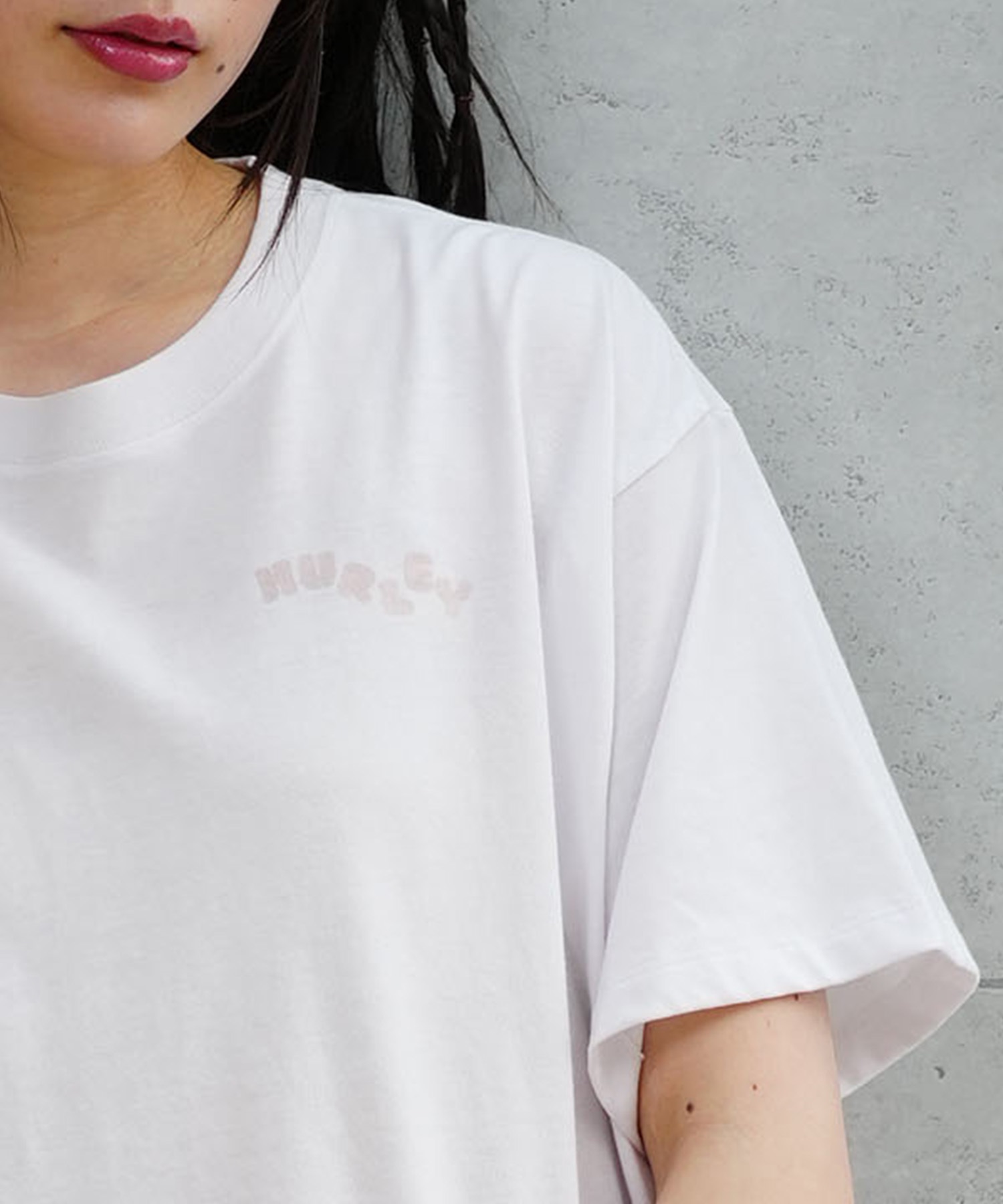 Hurley ハーレー レディース Tシャツ 半袖 バックプリント フォトT オーバーサイズ 吸汗速乾 WSS2421023(WHT-FREE)