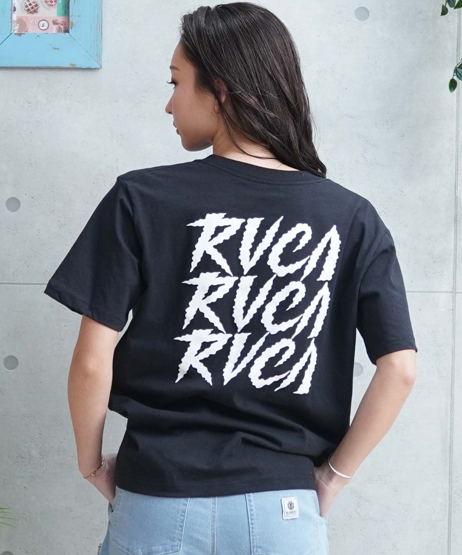 RVCA ルーカ レディース 半袖Tシャツ バックプリント BE043-213(GGJ0-S)