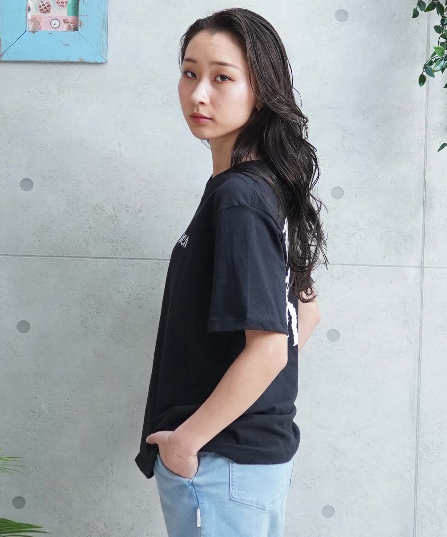 【マトメガイ対象】RVCA ルーカ レディース 半袖Tシャツ バックプリント BE043-213(WHT-S)