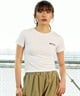 【マトメガイ対象】RVCA ルーカ レディース Tシャツ チビT ミニT バックプリント BE043-219(WHT-S)