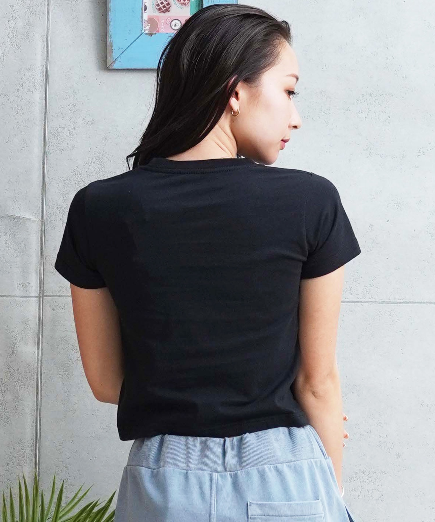 RVCA ルーカ レディース 半袖Tシャツ チビT ブランドロゴ BE043-222(BLK-S)