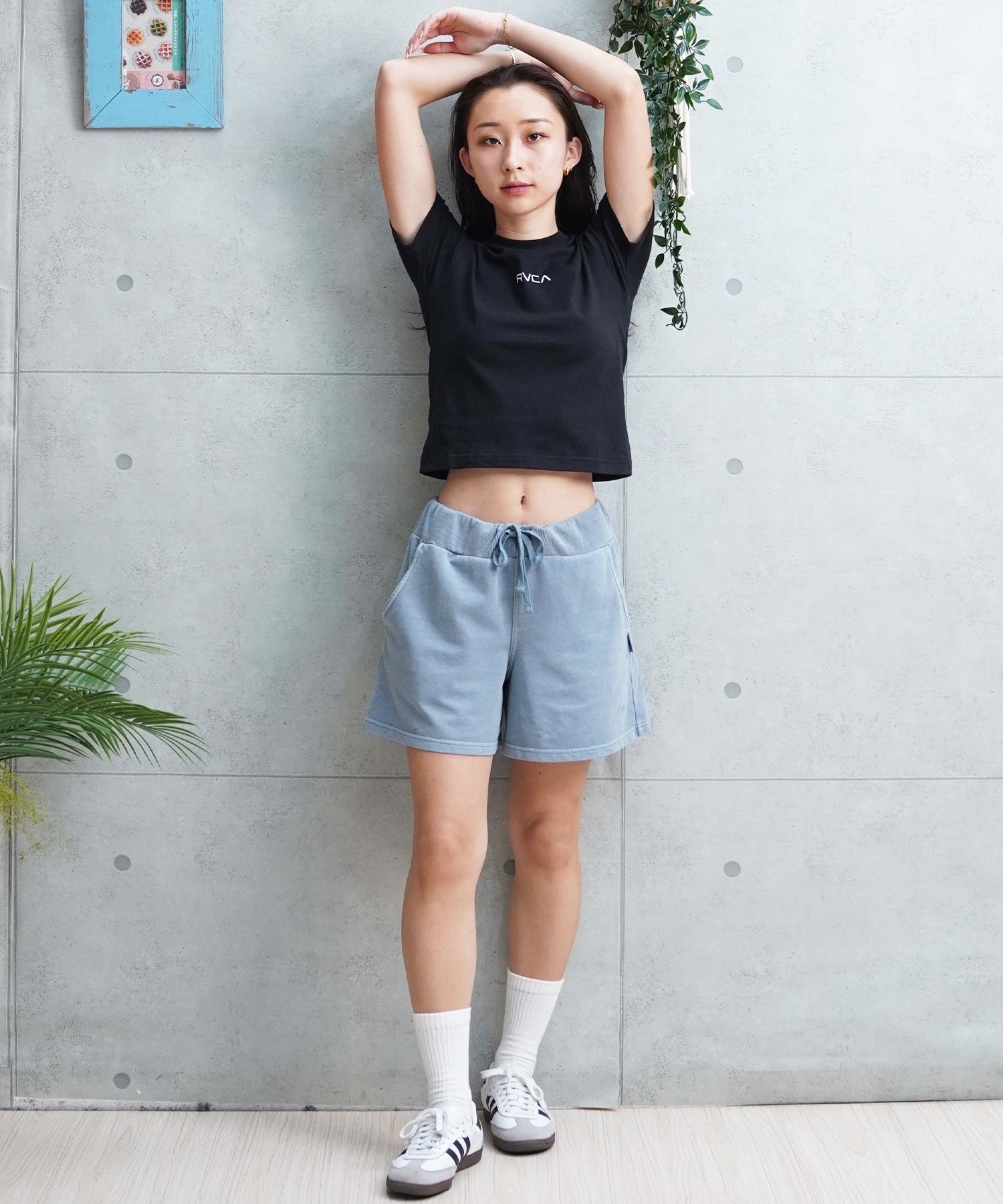 RVCA ルーカ レディース 半袖Tシャツ チビT ブランドロゴ BE043-222 