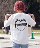 【ムラサキスポーツ限定】THRASHER スラッシャー レディース Tシャツ バーニングハートロゴ ボックスシルエット THML-24SPZOZO01(WHT-M)