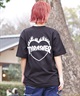【ムラサキスポーツ限定】THRASHER スラッシャー レディース Tシャツ バーニングハートロゴ ボックスシルエット THML-24SPZOZO01(WHT-M)