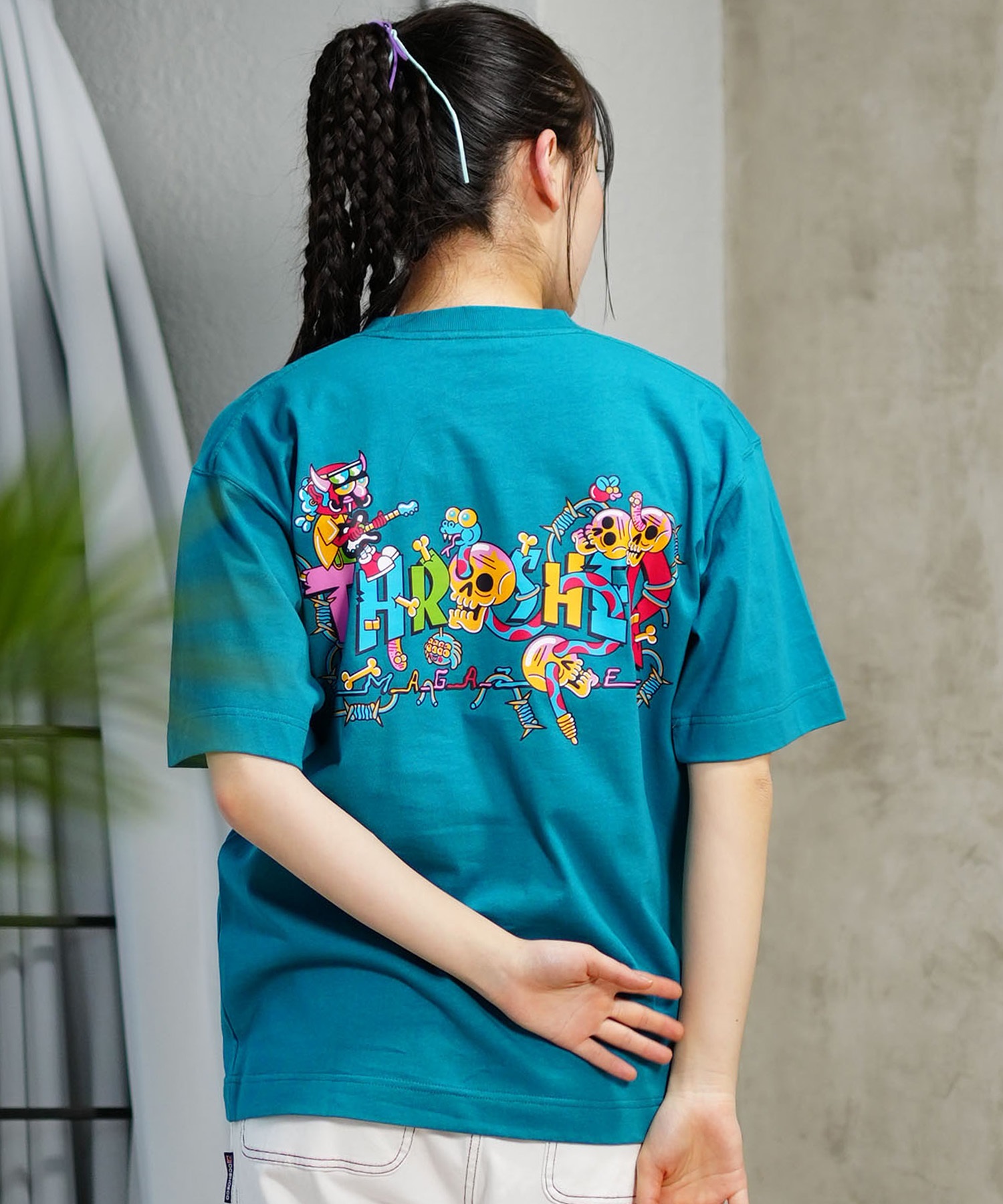 THRASHER スラッシャー レディース Tシャツ 半袖 バックプリント
