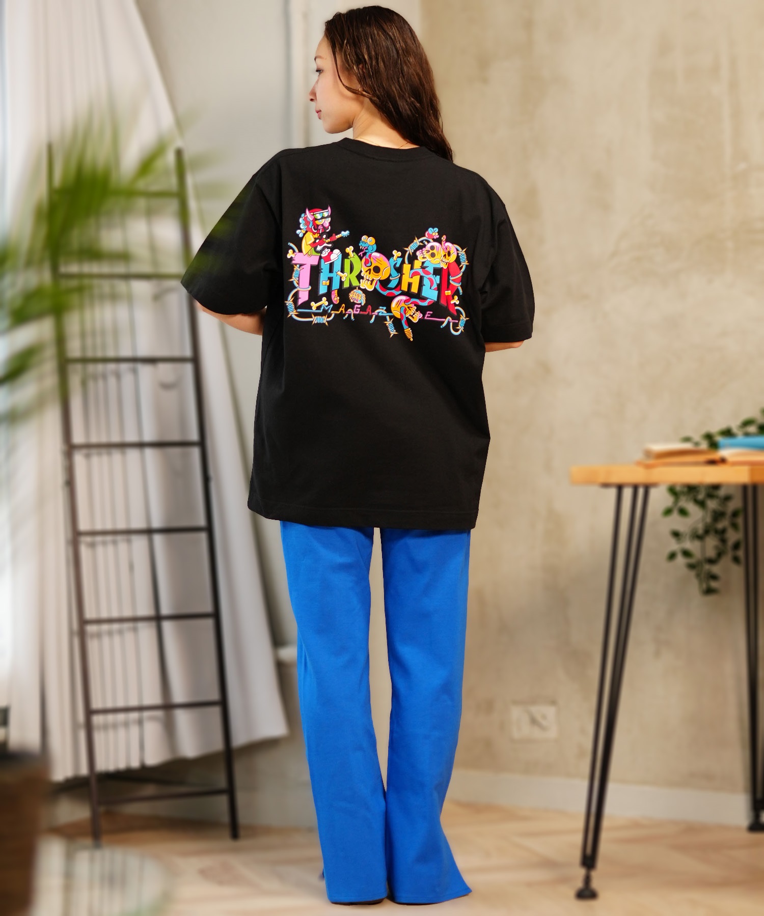 THRASHER スラッシャー レディース Tシャツ 半袖 バックプリント