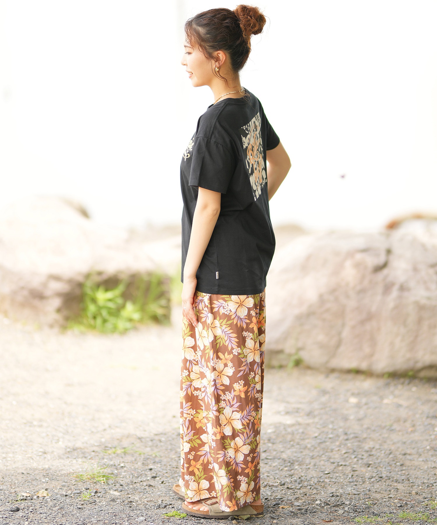 BILLABONG ビラボン レディース Tシャツ 半袖 スクエアロゴ