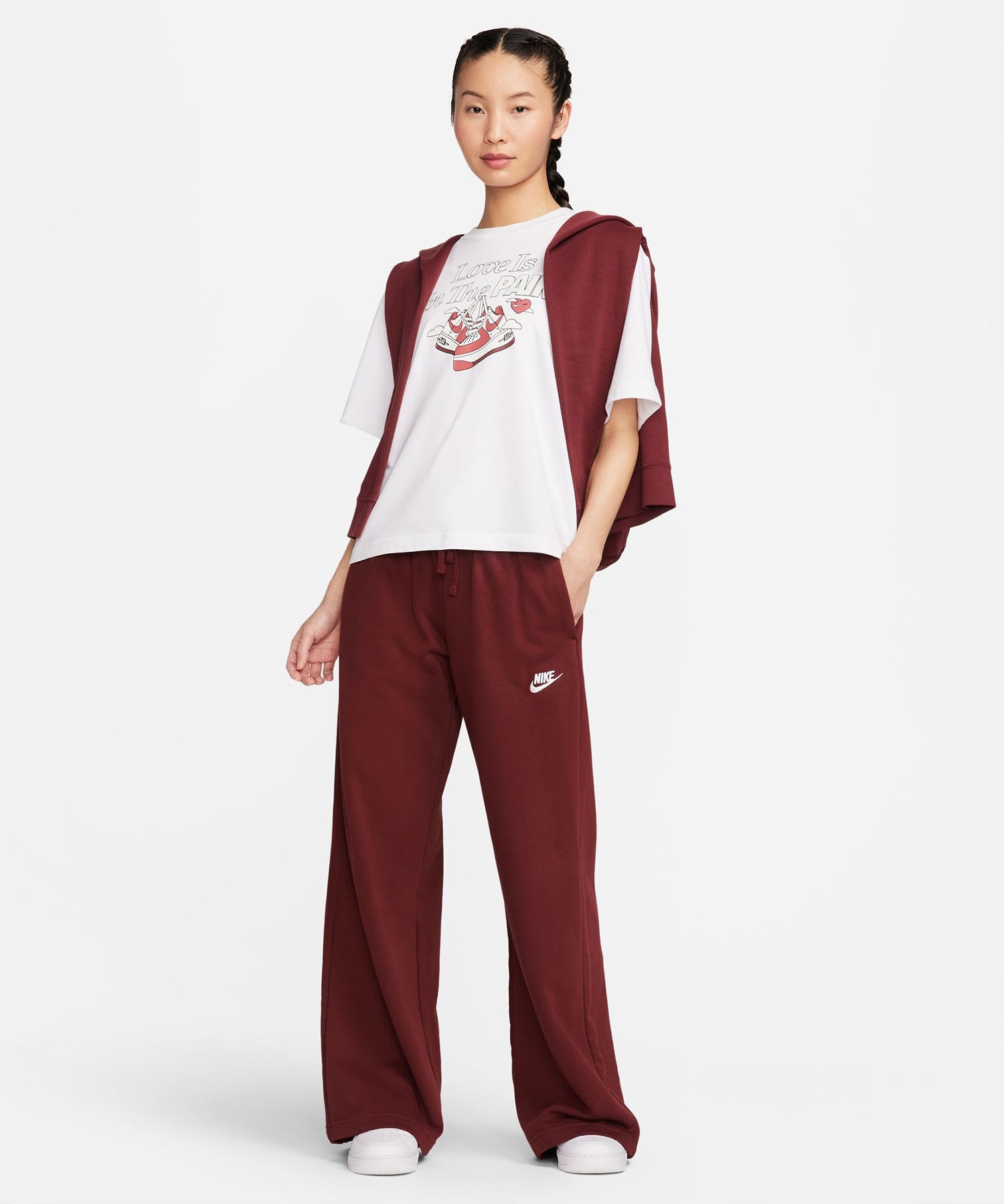 NIKE ナイキ NSW OC 1 ボクシー VDAY レディース 半袖Tシャツ FQ8871-100(100-S)