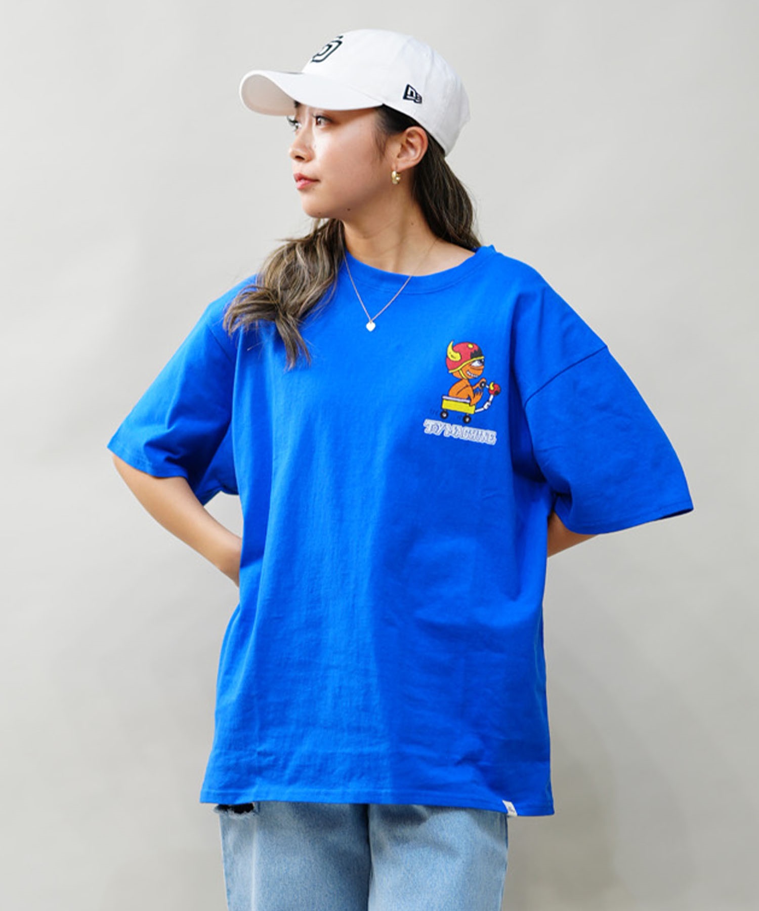 【ムラサキスポーツ限定】 TOY MACHINE トイマシーン レディース 半袖 Tシャツ オーバーサイズ DESI LTD MTMSEST15(BLUE-M)