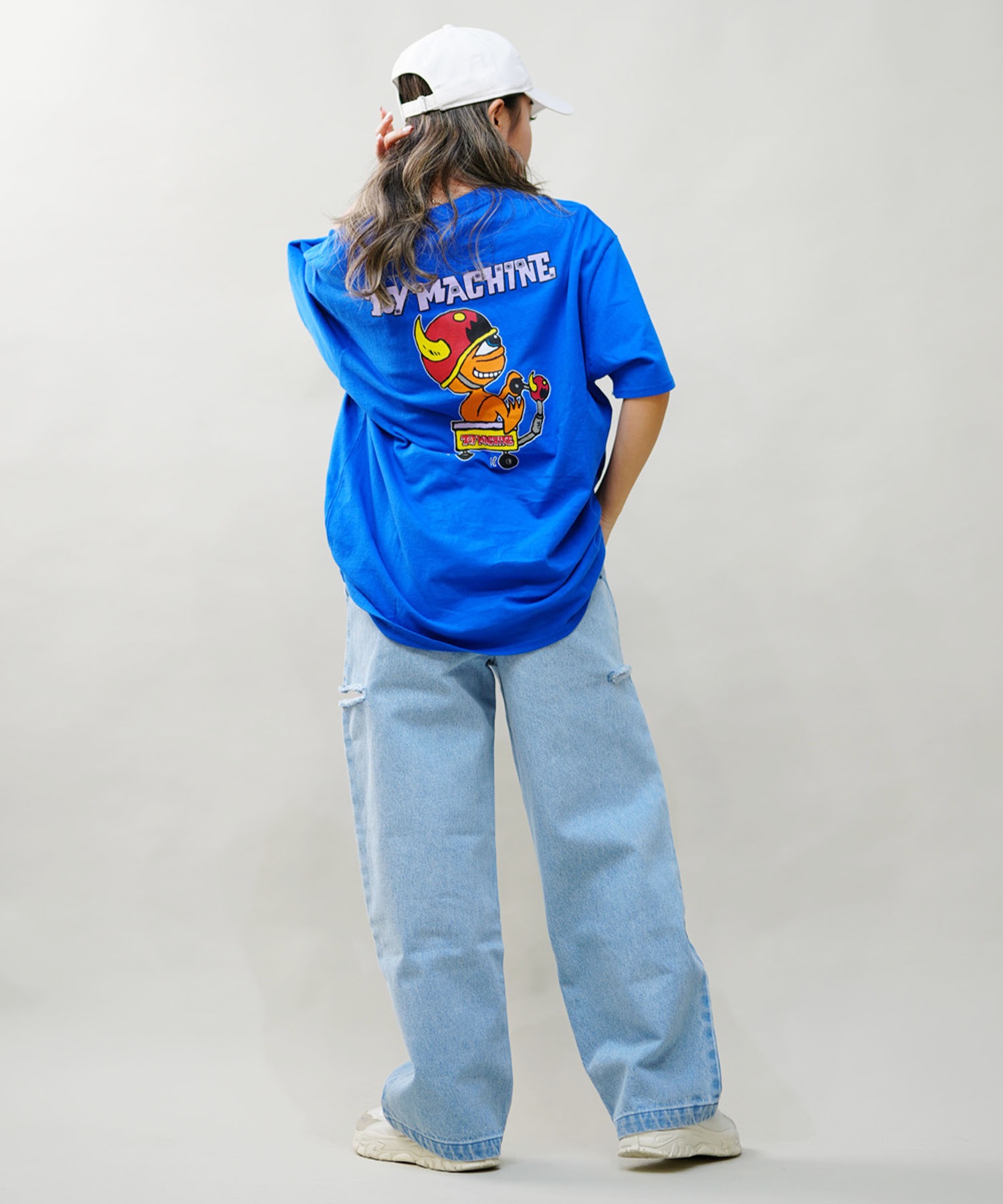 【ムラサキスポーツ限定】 TOY MACHINE トイマシーン レディース 半袖 Tシャツ オーバーサイズ DESI LTD MTMSEST15(WHITE-M)