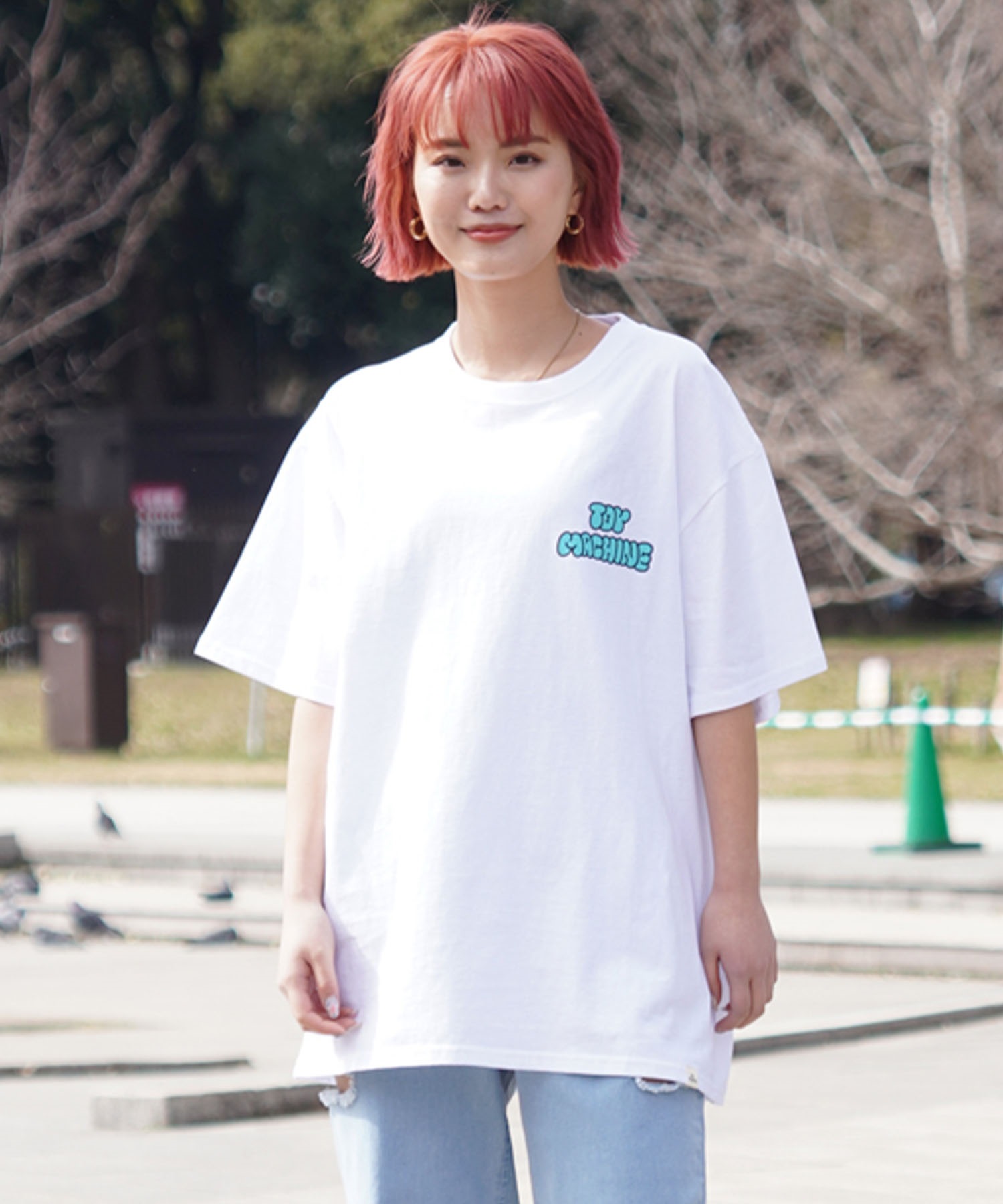 【ムラサキスポーツ限定】 TOY MACHINE トイマシーン レディース 半袖 Tシャツ オーバーサイズ DESI LTD MTMSEST18(GREEN-M)