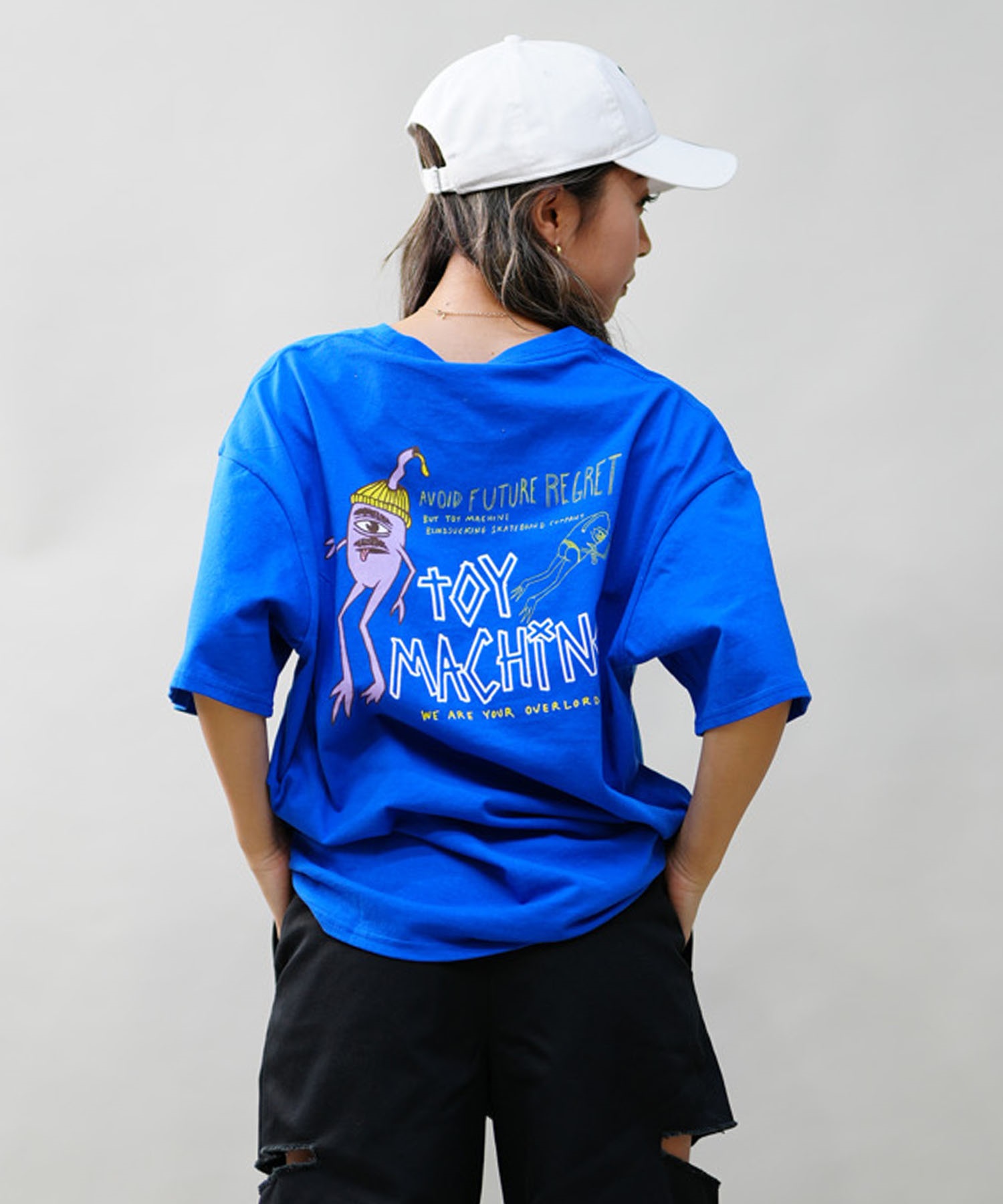 【ムラサキスポーツ限定】 TOY MACHINE トイマシーン レディース 半袖 Tシャツ オーバーサイズ DESI LTD MTMSEST19(BLUE-M)