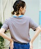 【クーポン対象】ROXY ロキシー レディース 半袖Tシャツ クルーネック 刺繍ロゴ RST242034(BLK-M)