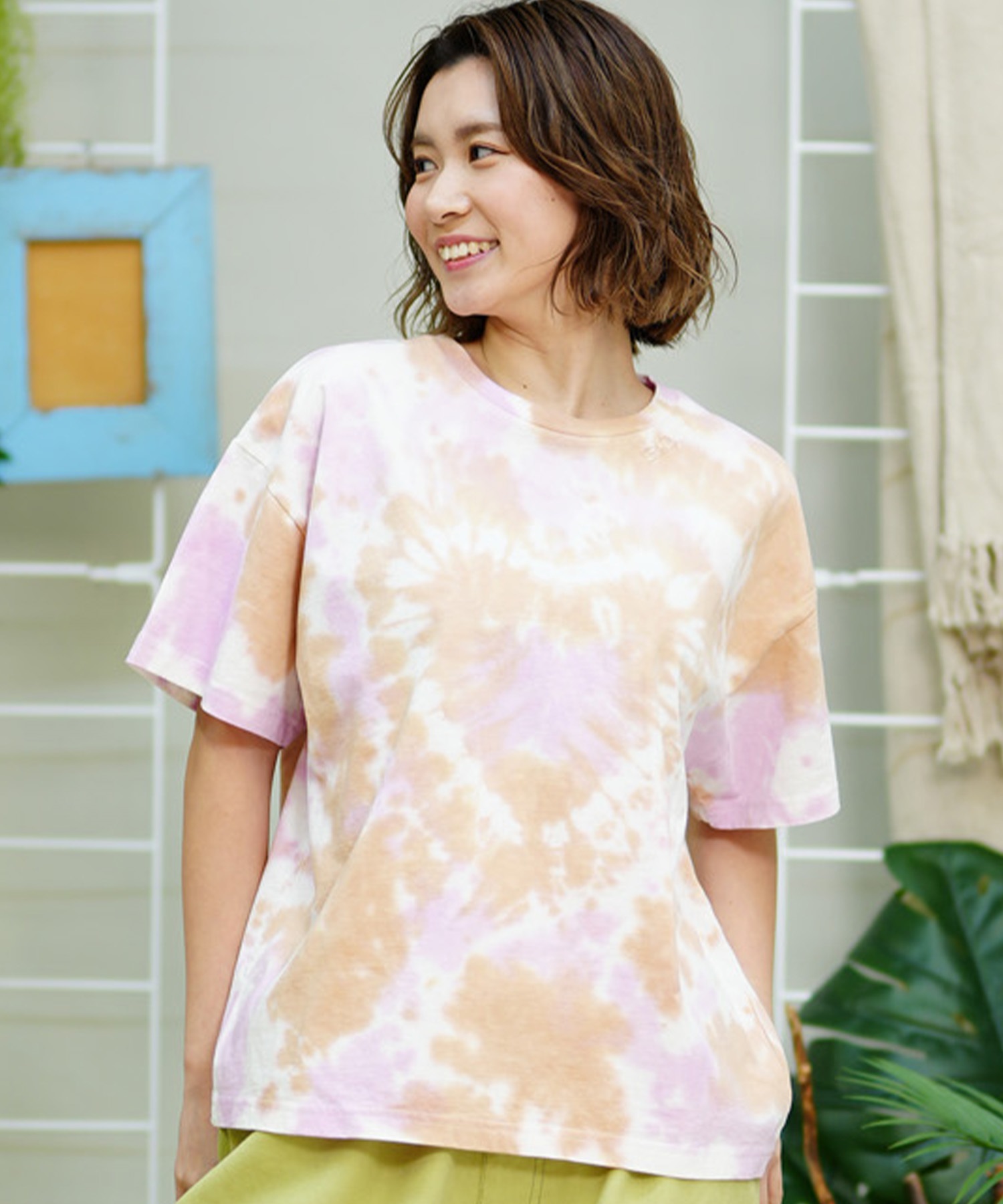 ROXY ロキシー レディース 半袖 Tシャツ タイダイ柄 ハート