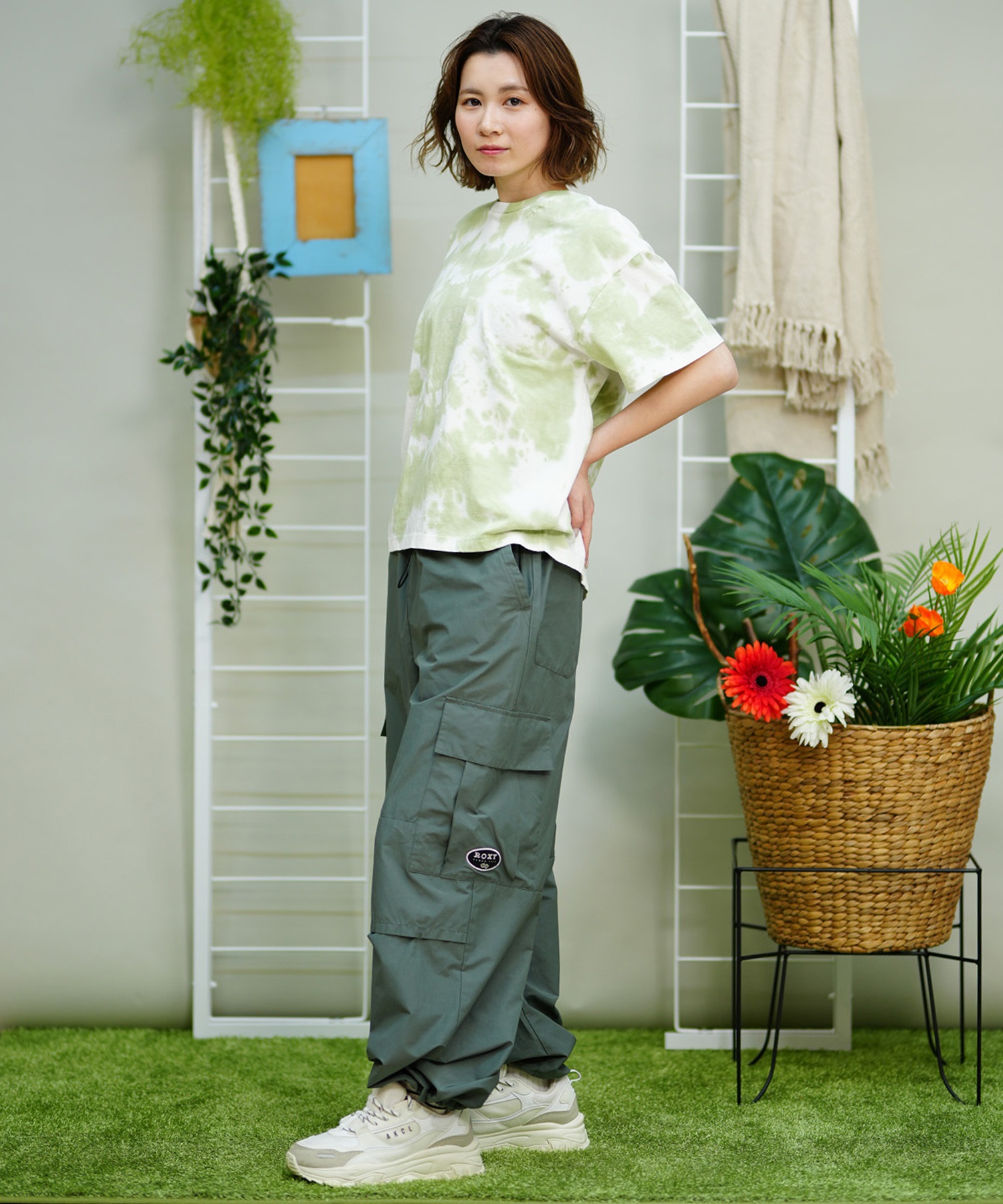 ROXY ロキシー レディース 半袖 Tシャツ タイダイ柄 ハート