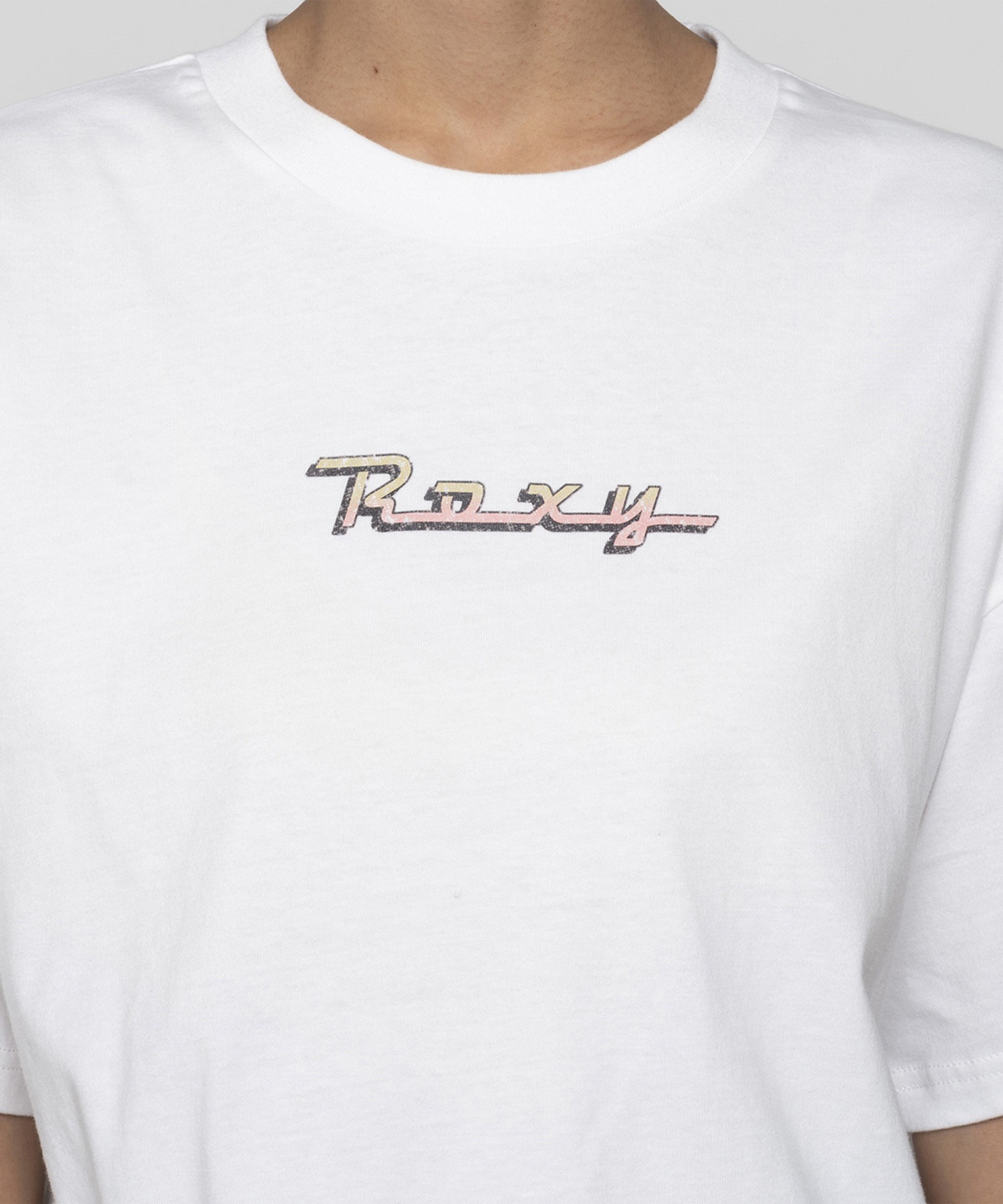 【クーポン対象】ROXY ロキシー レディース 半袖 Tシャツ バックプリント クロップ丈 ショート RST242626T(TRQ-M)