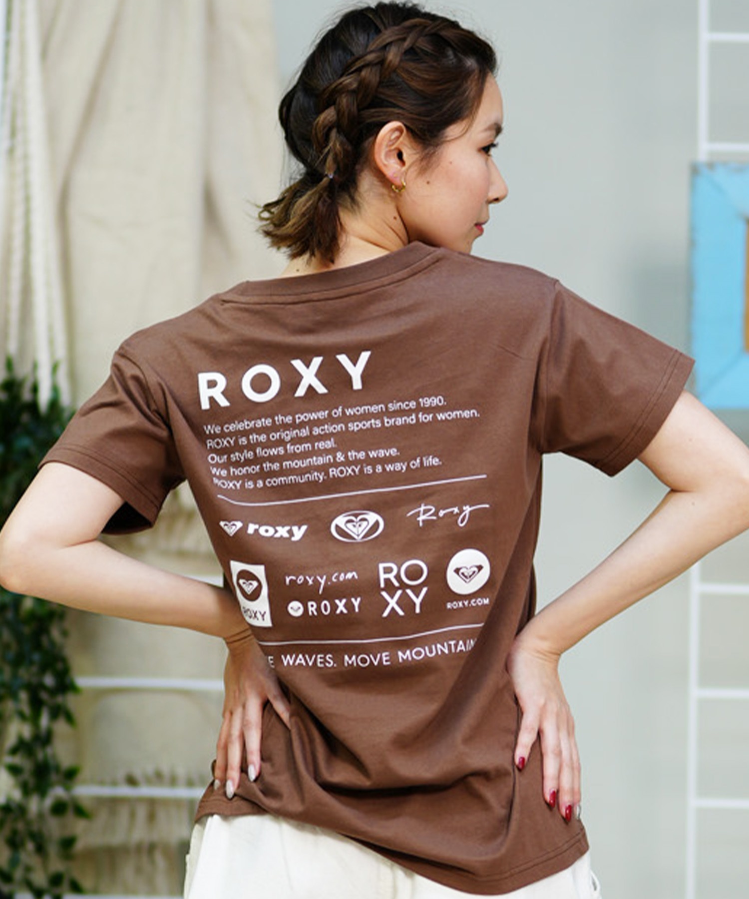 【クーポン対象】ROXY ロキシー レディース 半袖 Tシャツ バックプリント ブランドロゴ RST242625T(BBK-S)