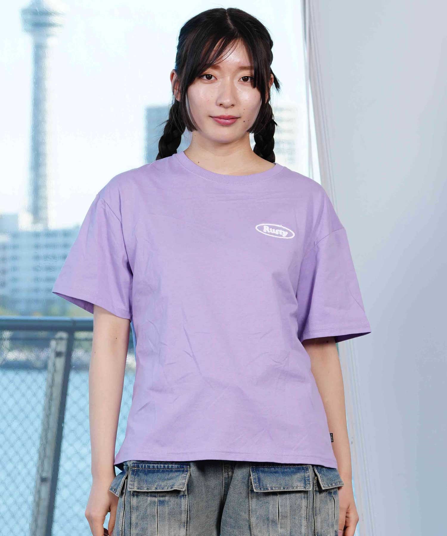 RUSTY ラスティー レディース 半袖 Tシャツ LOGO 924506(CGY-M)