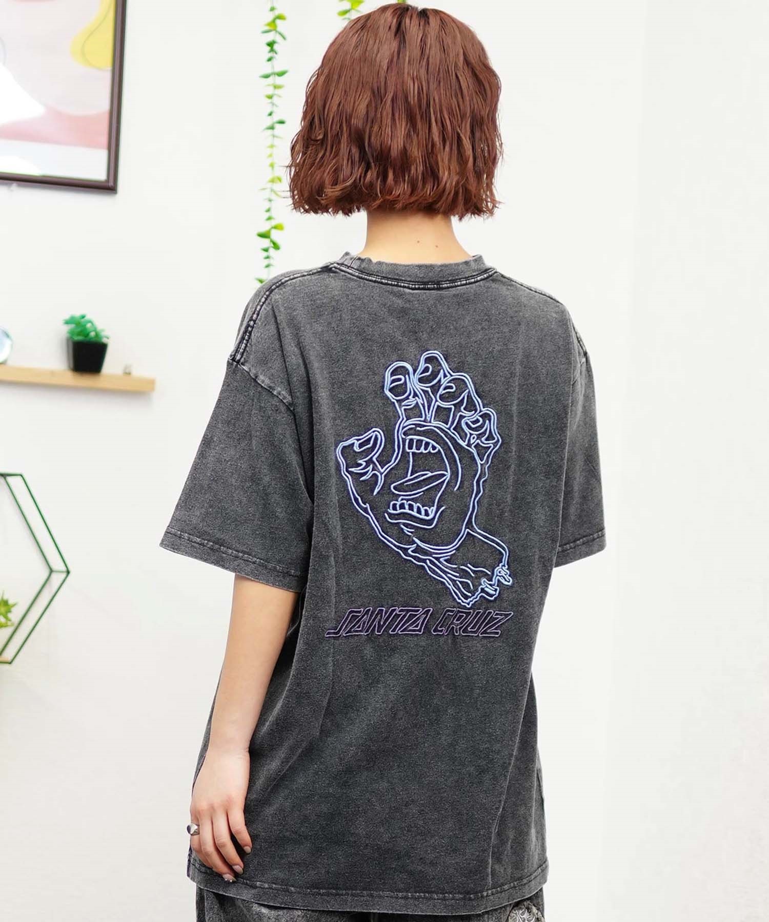 SANTACRUZ サンタクルーズ レディース 半袖 Tシャツ 刺繍ロゴ オーバーサイズ ユニセックス ムラサキスポーツ限定 502242440(GREEN-M)