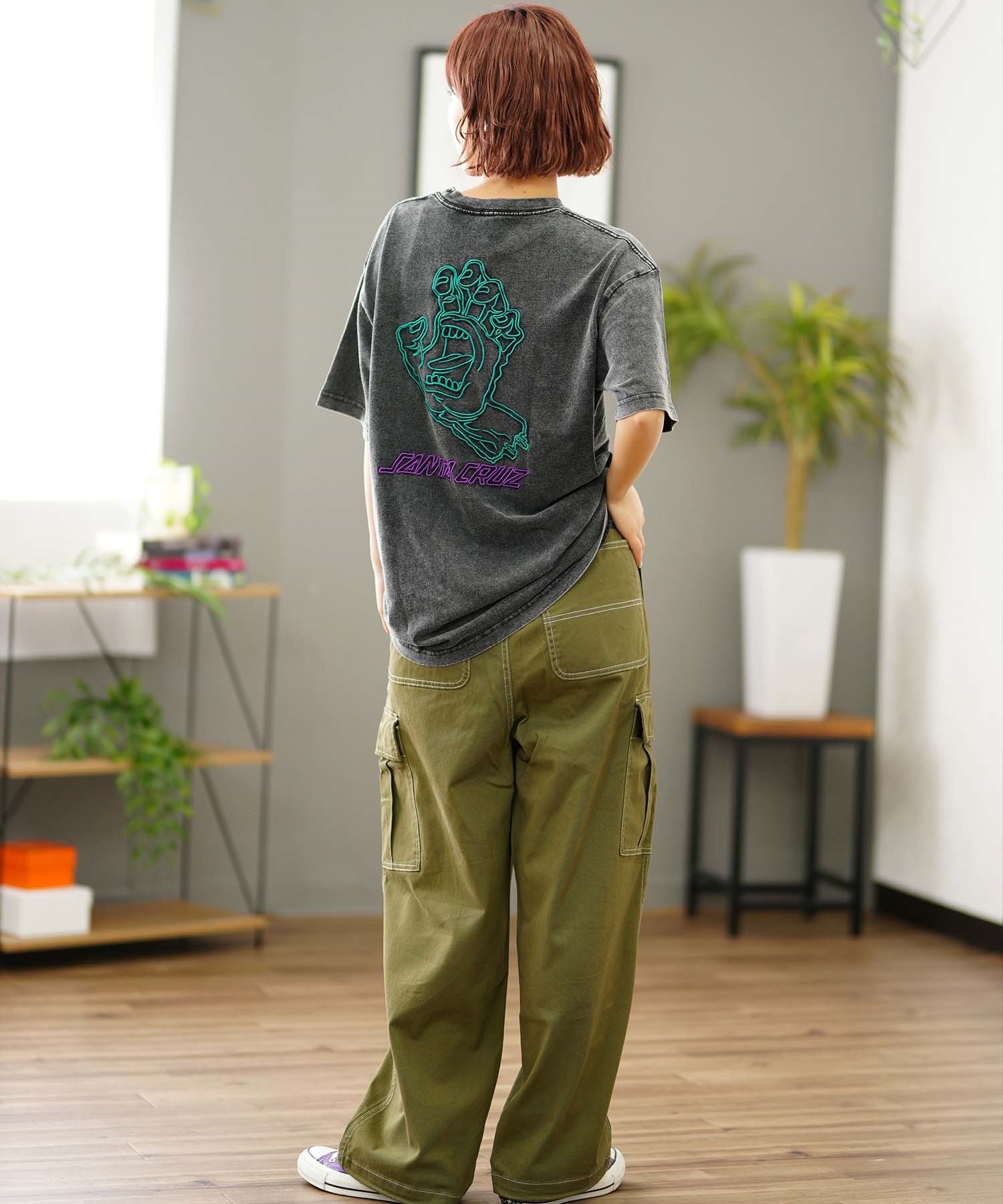 SANTACRUZ サンタクルーズ レディース 半袖 Tシャツ 刺繍ロゴ